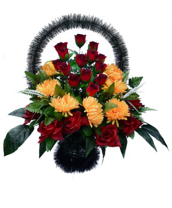 Корзина с цветами на могилу № 4